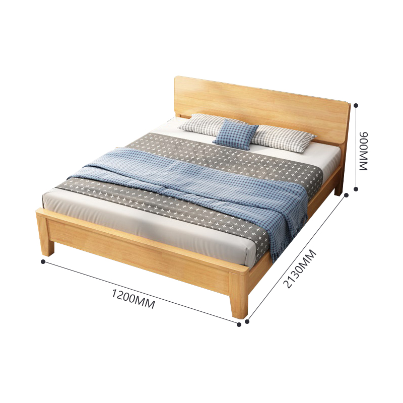 臻远ZY4031114 实木床宿舍家具1.2米单人床高清大图