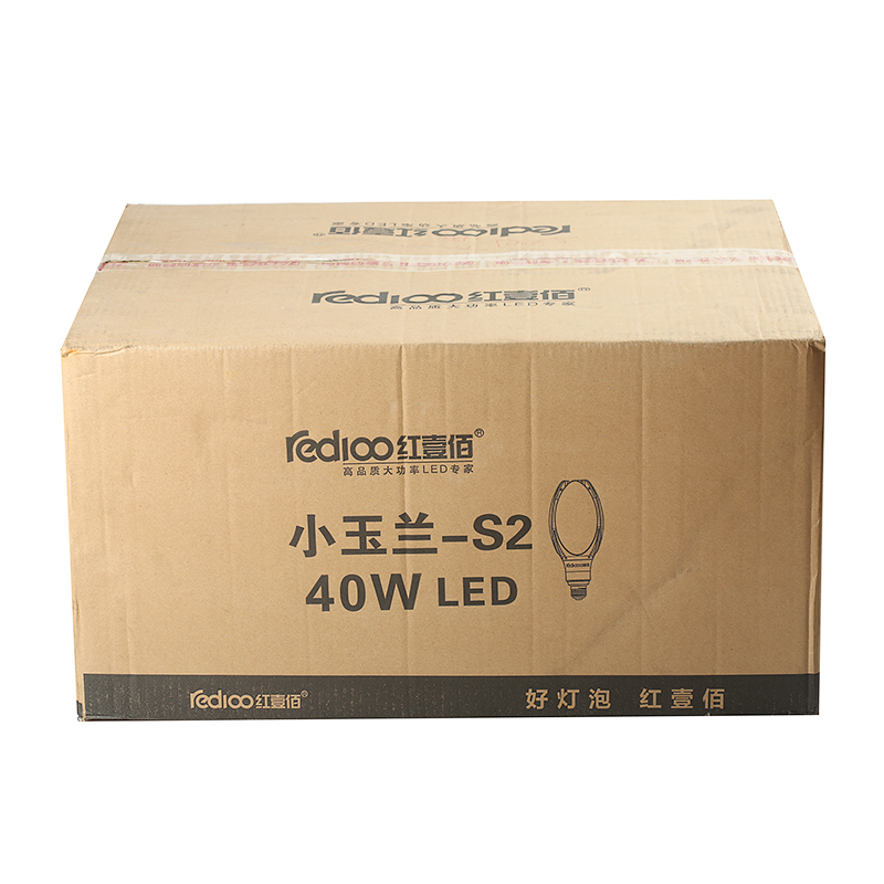 红壹佰 S2 40W E27 6500K LED螺口玉兰灯 1个