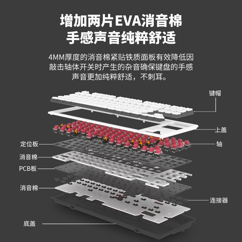 黑峡谷(Hyeku)X3 Pro 三模机械键盘 无线键盘 五脚热插拔 吸音棉 87键PBT键帽 黑森林慕斯 BOX流沙金