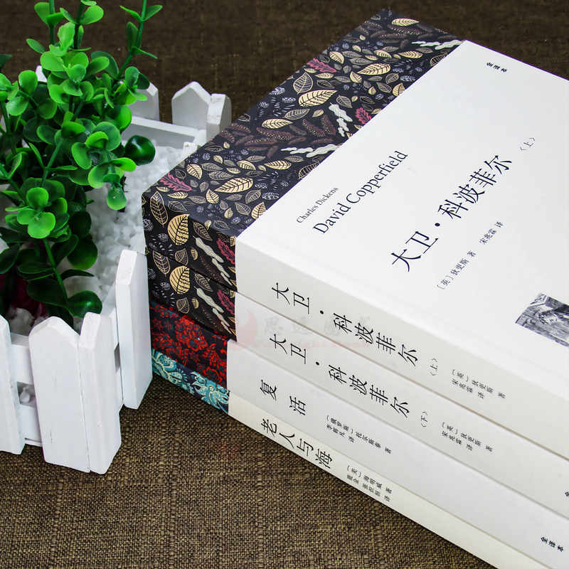 全套4册 全译本完整版无删减 狄更斯大卫科波菲尔宋兆霖译+复活书籍列夫托尔斯泰+海明威老人与海书籍 高中生课外阅读书籍名高清大图
