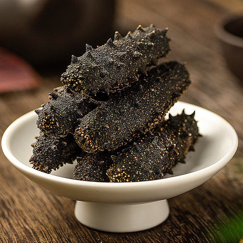 绿帝海参肉质肥厚大小均匀口味鲜美参体饱满口感弹嫩120g高清大图