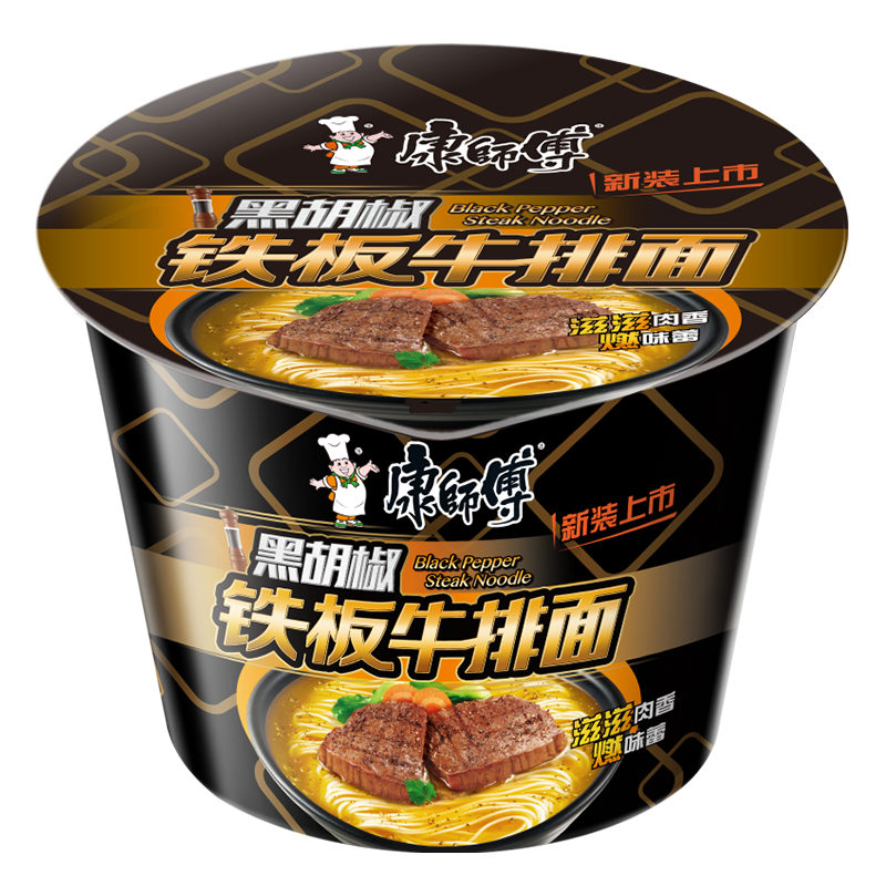 康师傅黑胡椒牛排面825g