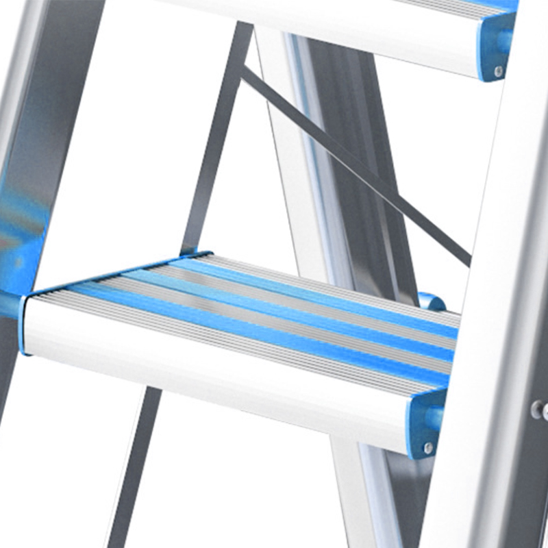 臻远 ZY-T150多功能梯子家用折叠梯室内踏板楼梯 蓝色六步梯高清大图