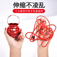 充电器数据线多功能快充通用一拖三苹果安卓快速vivo闪充oppo华为手机us 充电宝款-贵族白[充电宝+自带线+化真智力