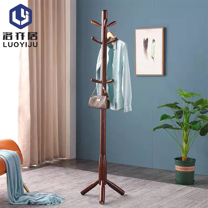 实木衣帽架 衣服架LYJ-YJ36/个高清大图