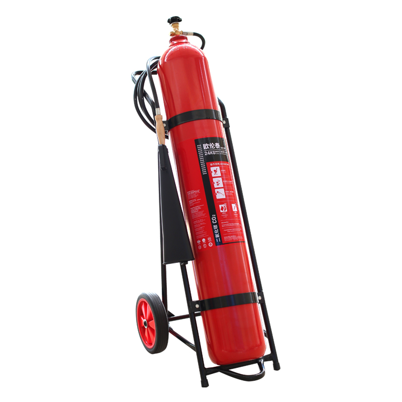 欧伦泰 25年新国标推车式二氧化碳灭火器24kg 汽车家庭工厂国家消防认证消防器材 MTT/BE24高清大图