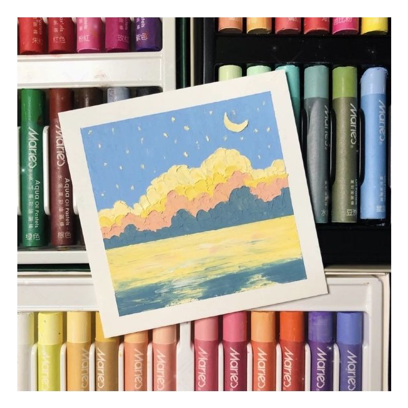 创意diy36色儿童重彩油画棒绘画套装新手入门丝滑油画棒软生|单盒油画棒 24色