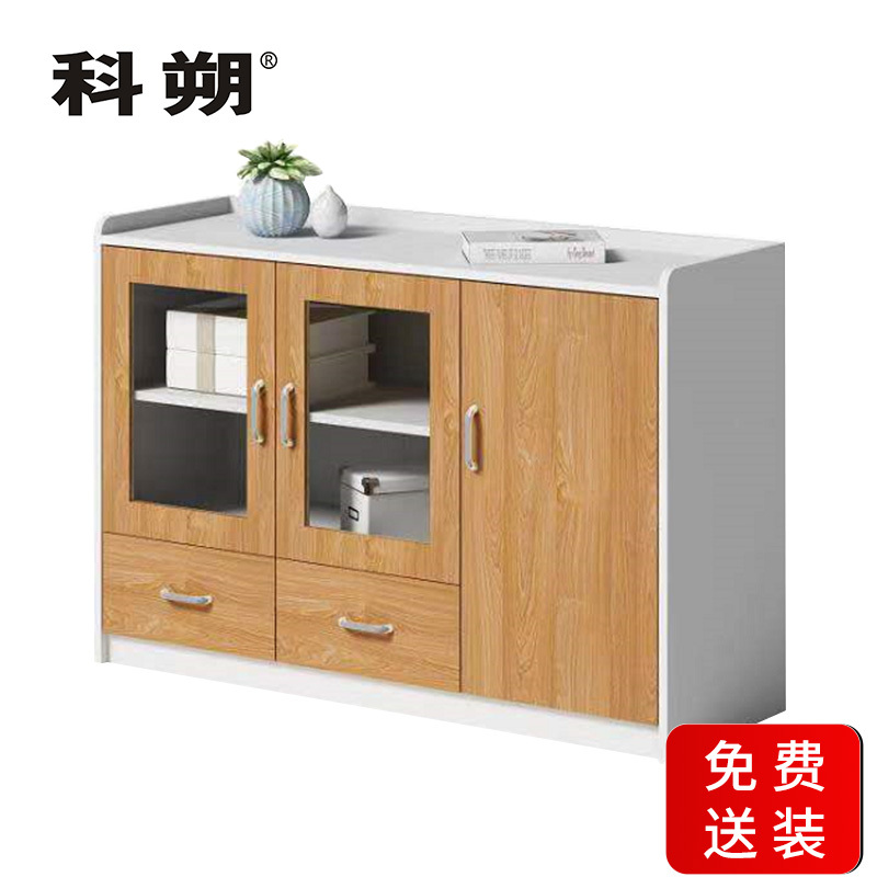 科朔 文件柜茶水柜三门柜资料柜木质办公室茶水柜KSE1226