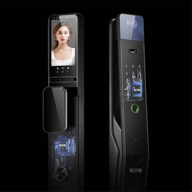 智贝勒HD-18 人脸手掌双识别3D镜面主动对讲蓝牙锁控对讲高清大图