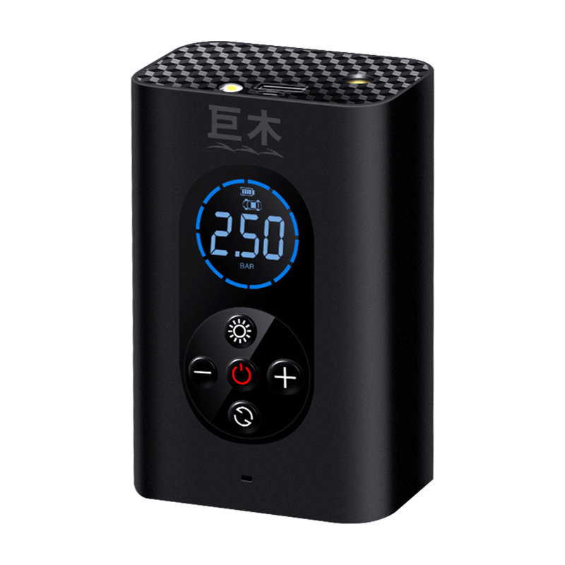 巨木 车载充气泵多功能小型便携式汽车轮胎打气筒智能数显带灯预设胎压打气泵