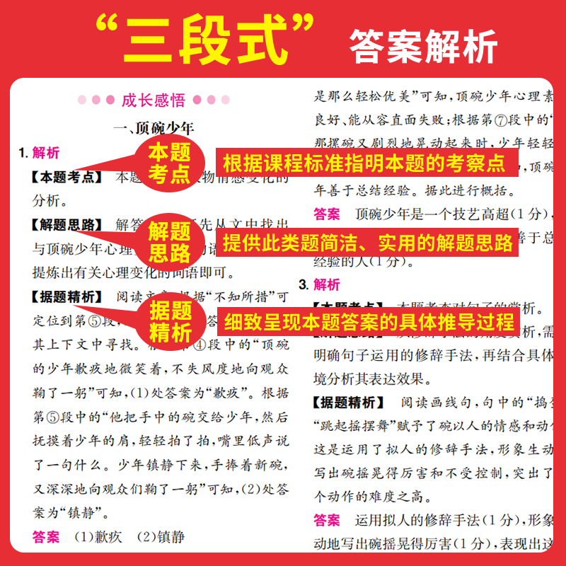 [初中通用]必背古诗文练字帖 九年级/初中三年级 [正版]2024初中语文阅读组合训练五合一七八九年级中考现代文阅读技能高清大图