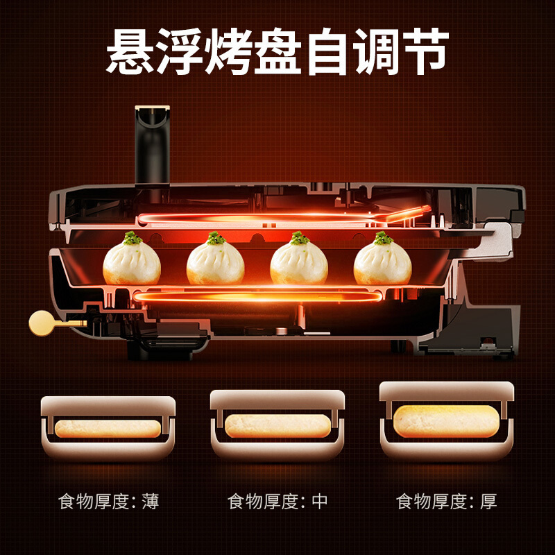 九阳(Joyoung)JK30-GK115复古绿 电饼铛 家用煎饼锅双面加热烤饼机 加大加深烙饼锅电煎锅饼铛多功能煎烤机