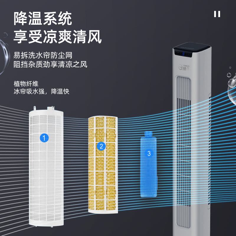 扬子塔式空调扇制冷风扇单冷风机水冷气风扇加湿小型家用宿舍移动耐用实惠价老品牌学生宿舍厂房 遥控加高款图片