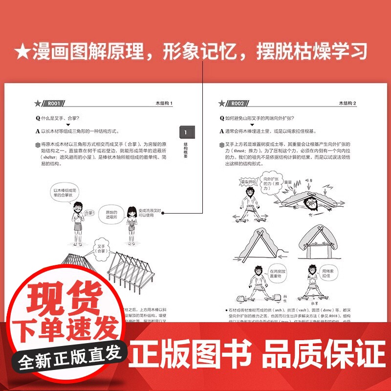 图解建筑结构入门+图解建筑设计入门+图解钢筋混凝土结构和钢结构入门(全三册)原口秀昭著建筑图册建筑结构零基础入门建筑设计高清大图