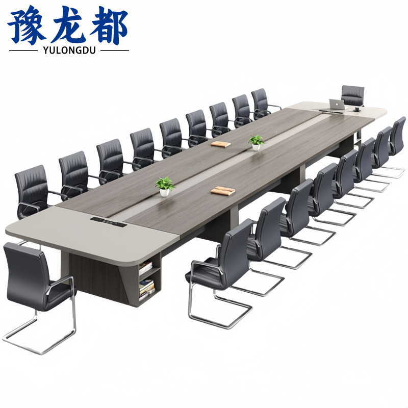 豫龙都 会议桌5m+18椅 套高清大图