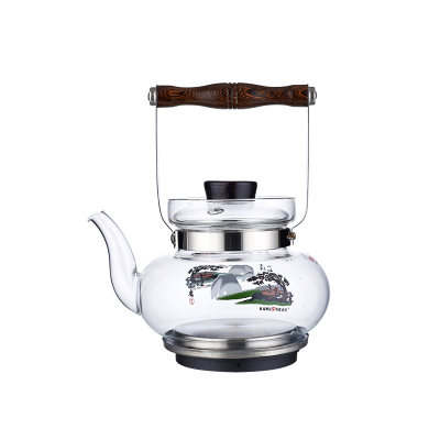 单个水壶 KAMJOVE/金灶 T-40鸡翅木泡茶壶古典玻璃茶艺电热炉功夫茶烧水壶