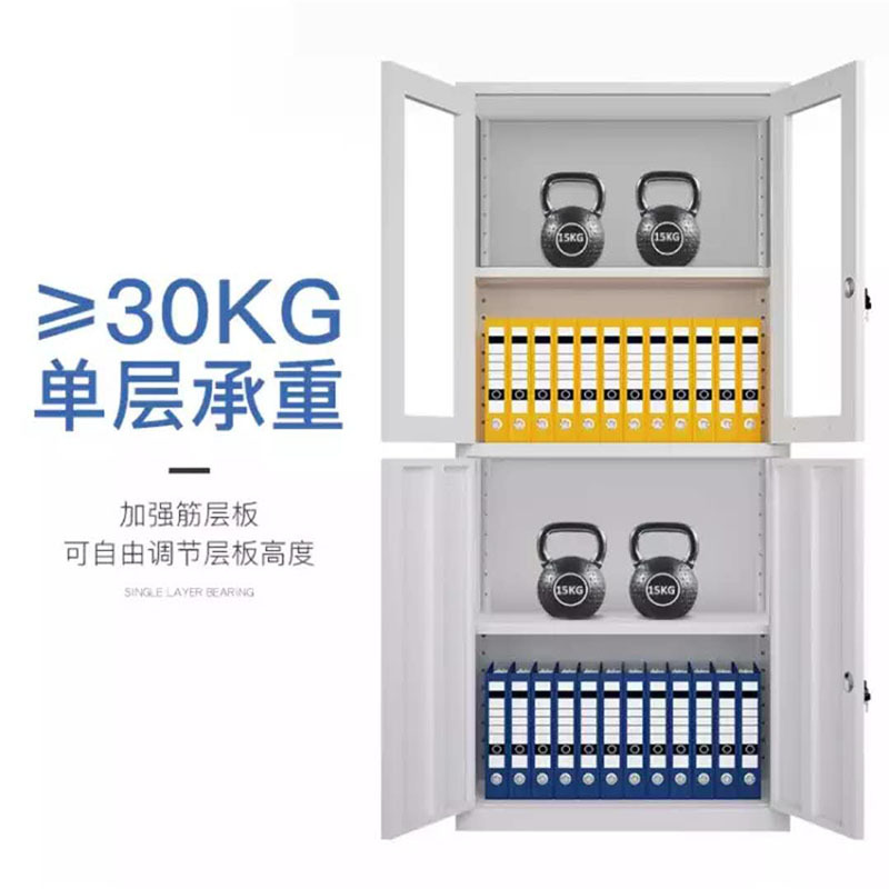 文件柜 钢制铁皮柜 资料柜 玻璃门