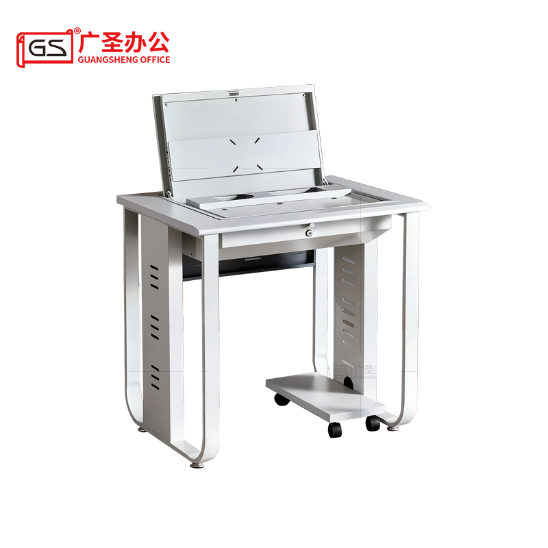 钢木翻转电脑桌培训桌 800*600*750mm高清大图