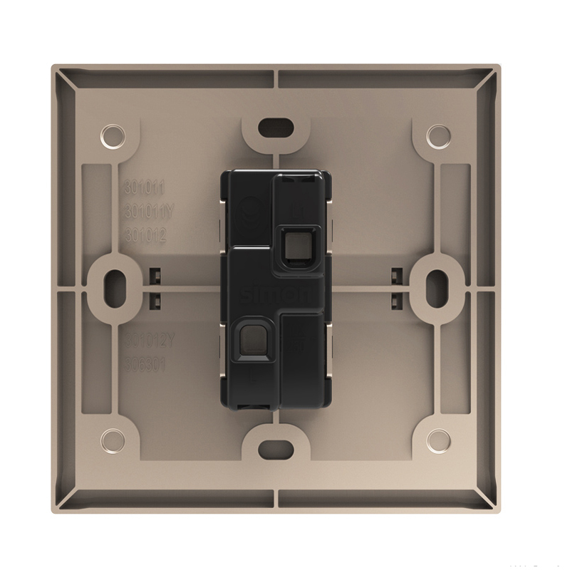simon西蒙开关插座面板e3系列香槟金色一开双控开关86型面板