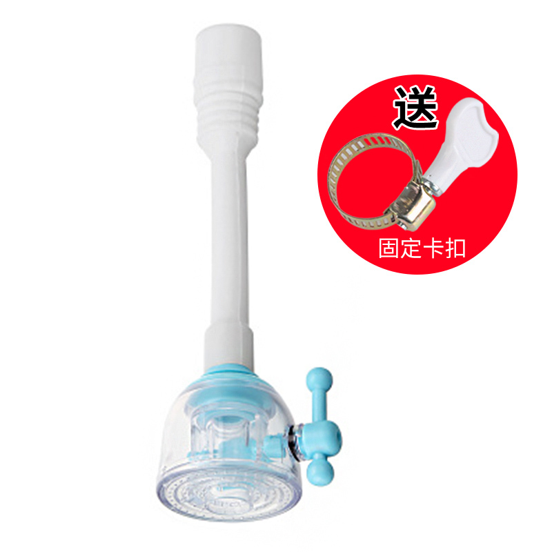 家柏饰(CORATED)水龙头防溅头喷头加延长器厨房家用花洒可旋转自来水过滤嘴节水器 加长款绿色 1高清大图
