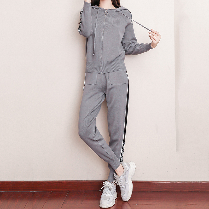 时尚运动服套装2018秋装新款女装韩版修身女裤卫衣春秋休闲两件套