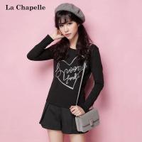 拉夏贝尔Candie's秋装新款韩版休闲显瘦百搭打底T恤女30061129