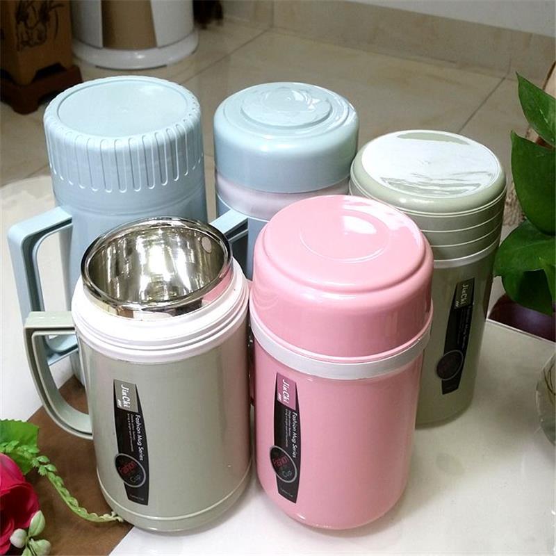 蛋壳绿 玻璃内胆真空保温杯玻璃胆保温壶双层真空保暖杯保温水杯水瓶