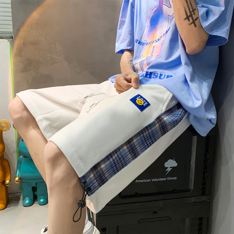 真维斯短裤男士夏季薄款直筒宽松冰丝速干五分休闲裤潮牌运动裤子