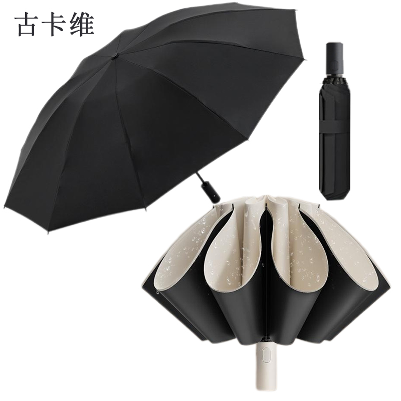 古卡维黑胶男女晴雨伞套装GTT001高清大图