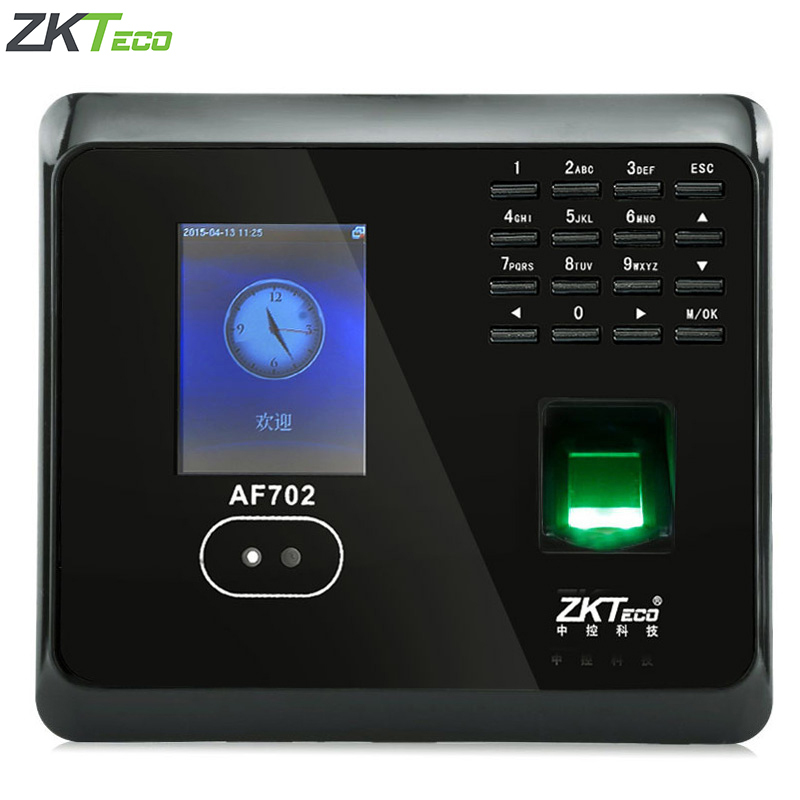 ZKTeco/中控智慧AF702人脸指纹考勤机面部识别打卡机网络TCP+U盘功能