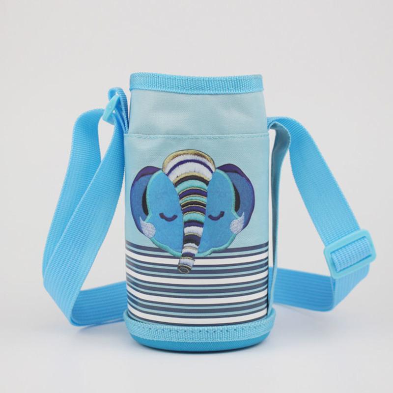 杯具熊卡通背带防摔杯袋熊本士500 600ml儿童宝宝水壶保温杯杯套