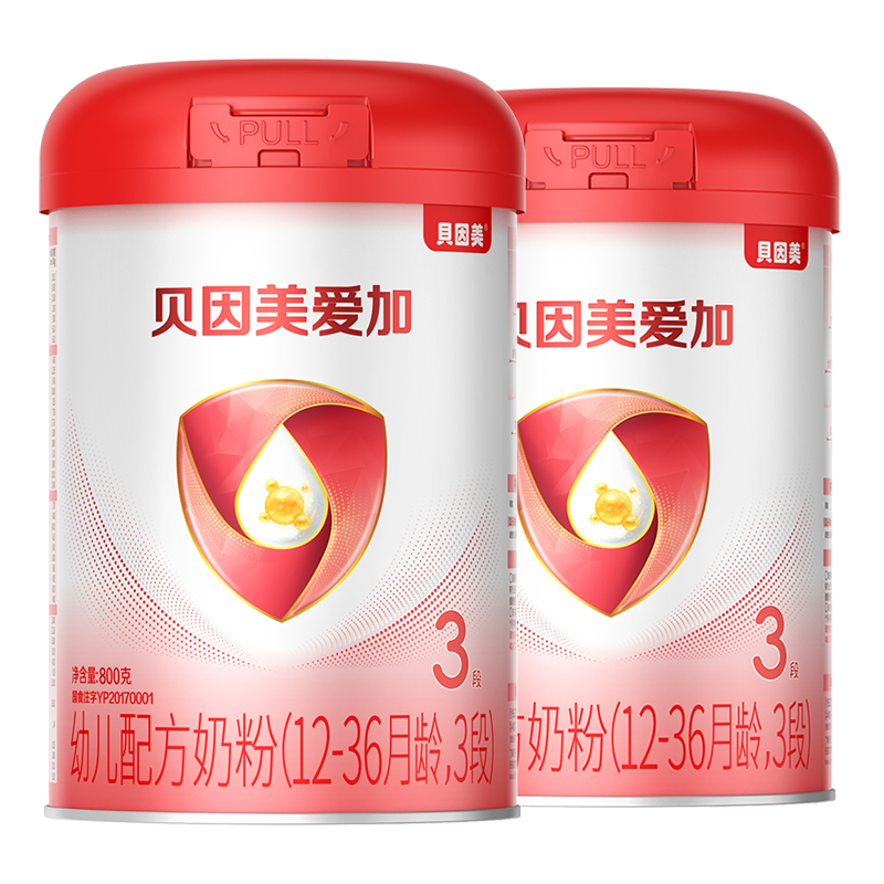 爱加奶粉3段幼儿配方奶粉 1-3岁12-36个月适用800g罐装高清大图