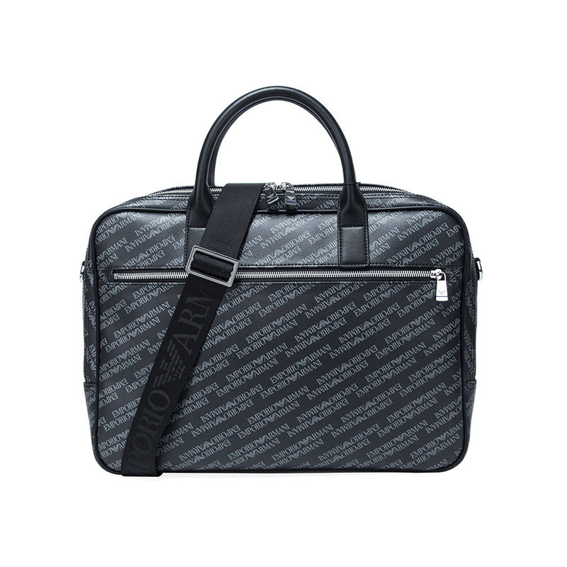 EMPORIO ARMANI 阿玛尼 男士Logo印花图案手提公文包