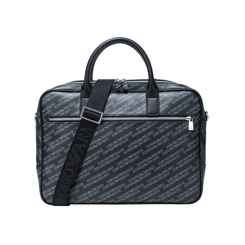 EMPORIO ARMANI 阿玛尼 男士Logo印花图案手提公文包