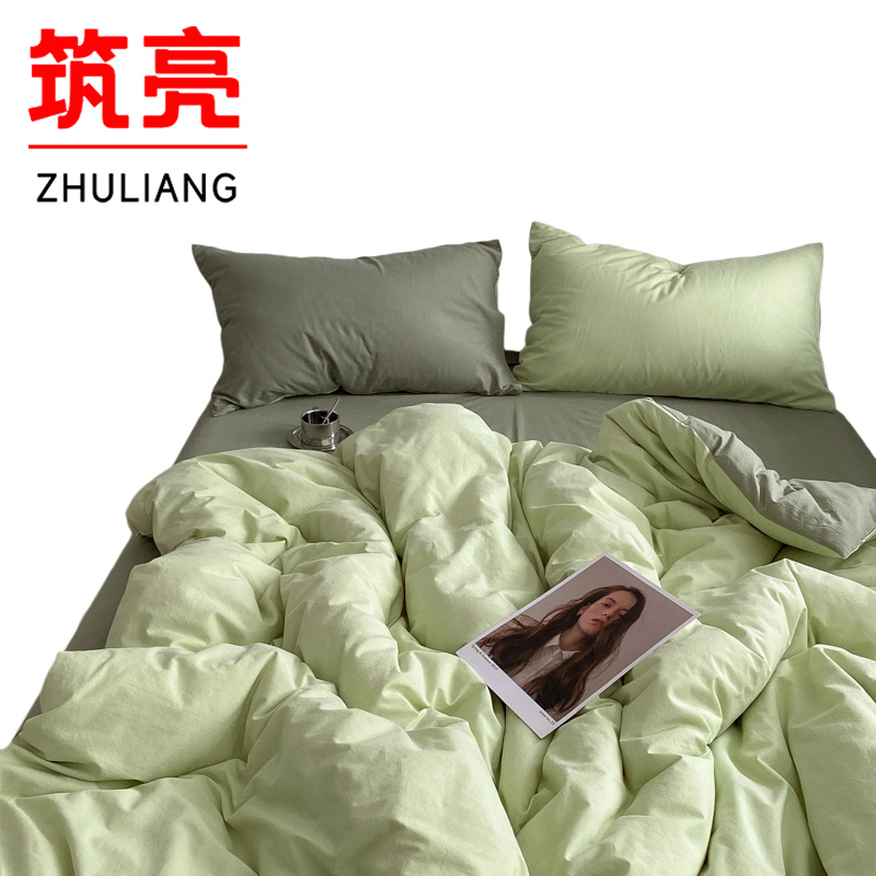 筑亮 牛奶绒三件套 A34 套高清大图