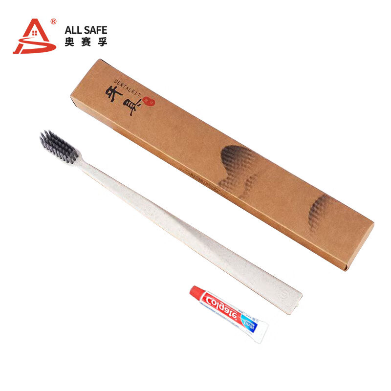 奥赛孚 ASF-YJ011 牙刷:小麦秸秆;牙膏8g高露洁 牙具套装 1.00 支/套 (计价单位:套) 卡其色高清大图