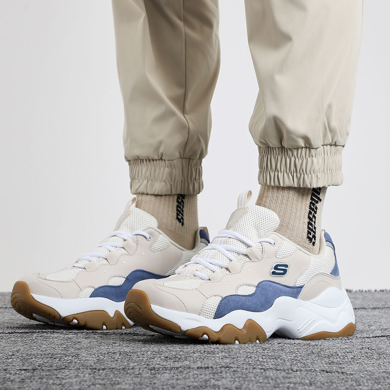 Skechers/斯凯奇男鞋新款厚底熊猫鞋轻质缓震运动休闲鞋237151-TAN ZP高清大图