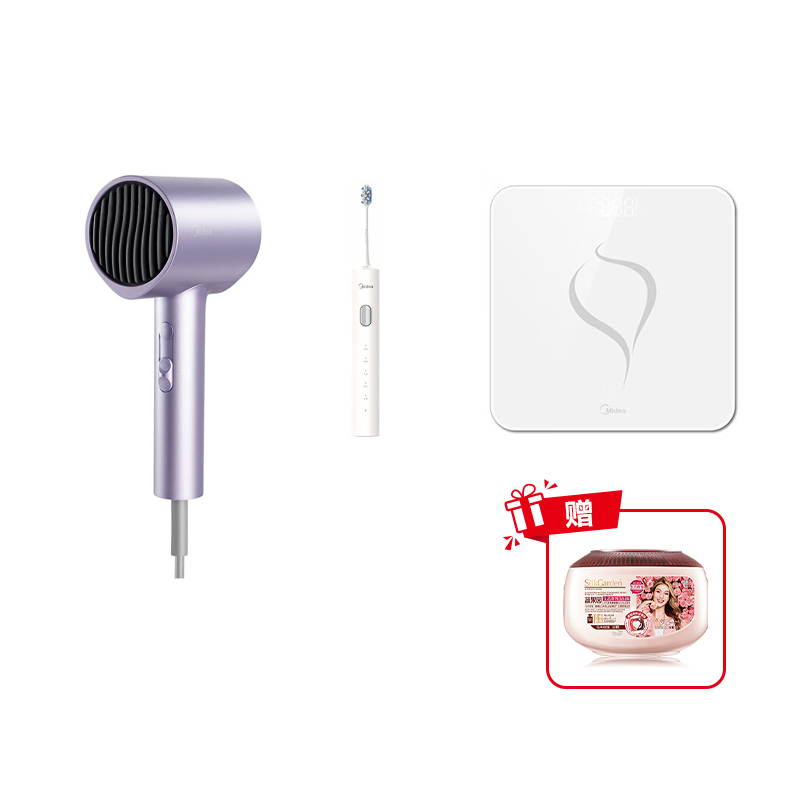 美的 电动牙刷+电吹风+体重秤套餐