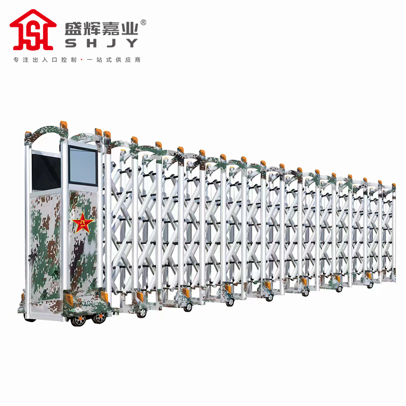 盛辉嘉业伸缩门不锈钢电动伸缩门自动遥控无轨车牌识别学校工厂电动大门定制高清大图