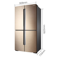三星(SAMSUNG)RF66M9061X7/SC 662升十字多门冰箱 十字对开结构 精致保鲜 人性智能 ( 麦纹金)