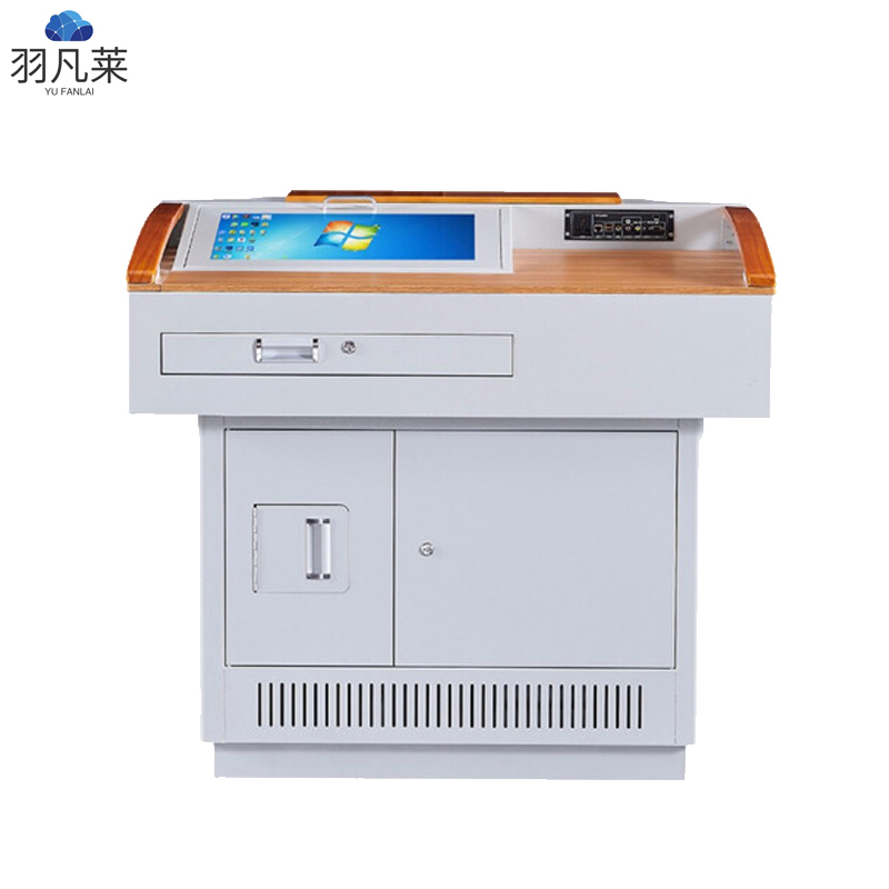 多媒体演讲台办公桌 1000*700*1000mm 组高清大图