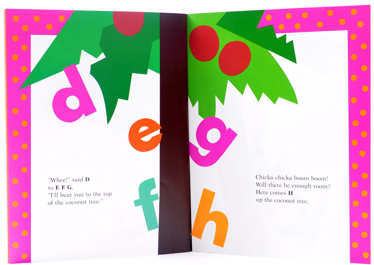 [正版]送音频英文原版廖彩杏书单Chicka Chicka Boom Boom叽喀叽喀碰碰平装 字母数字儿歌韵文启蒙绘本高清大图