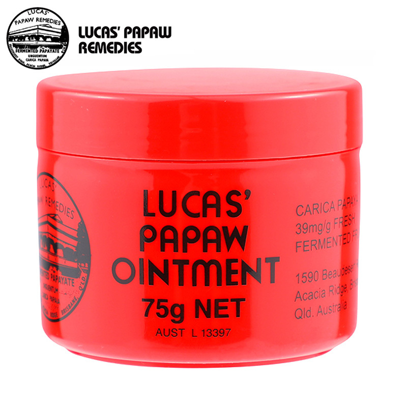澳洲Lucas Papaw木瓜膏番木瓜婴儿童万用膏霜大瓶75g润唇滋润干裂