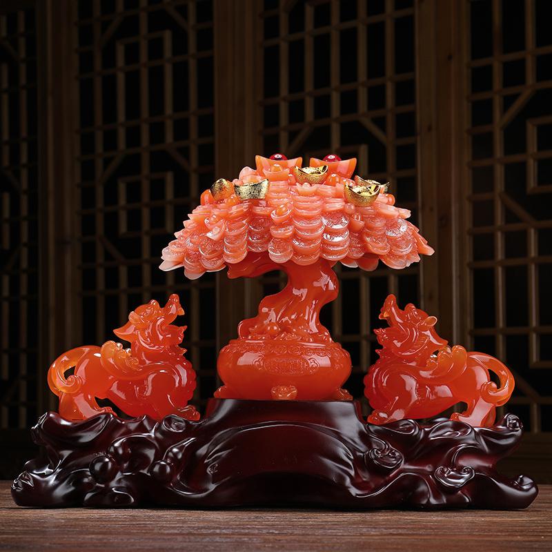 家柏饰(CORATED)貔貅摆件大号一对摇钱树客厅家居店铺开业礼品高清大图