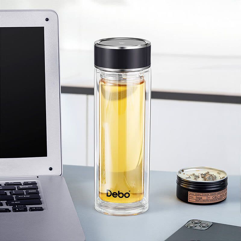 德铂(Debo)斯托尔玻璃杯双层加厚320ml茶水杯DEP-910图片