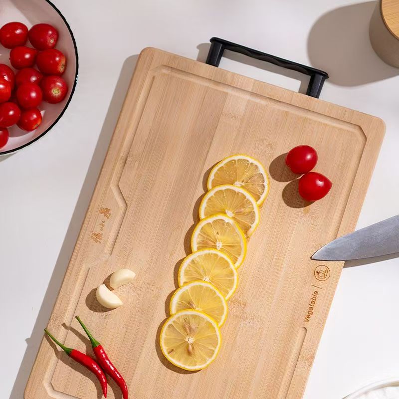 张小泉 竹菜板 加厚实木切菜板 防霉抗菌家用厨房面板擀面案板砧板 38*26cm高清大图