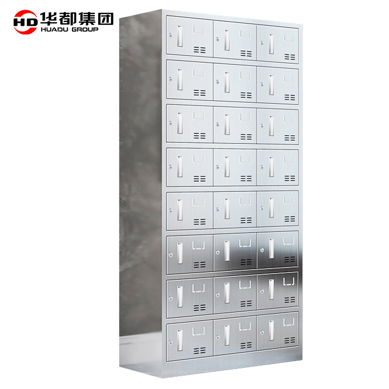 华都HDXG-45 不锈钢201二十四门更衣柜华都201不锈钢更衣柜储物柜挂衣柜带锁收纳柜碗柜鞋柜收纳柜宿舍澡堂高清大图
