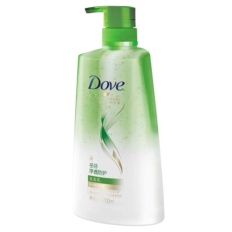 多芬(Dove)洗发水 轻润系列洗发乳 净透防护700ml[联合利华]