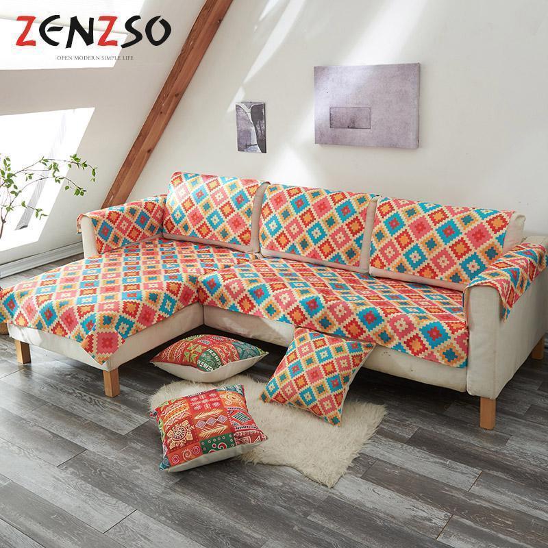 家柏饰(CORATED)简约现代尔沙发垫防滑棉麻混纺四季通用客厅坐垫组合沙发罩巾套