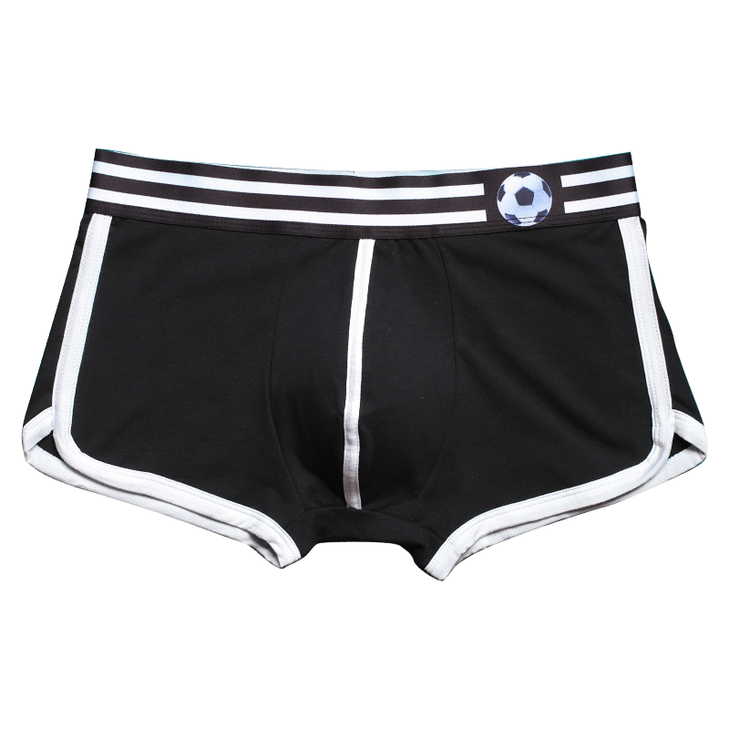 波迷娜bomina内裤男透气男士内裤青少年塑身足球中腰四角裤三条装